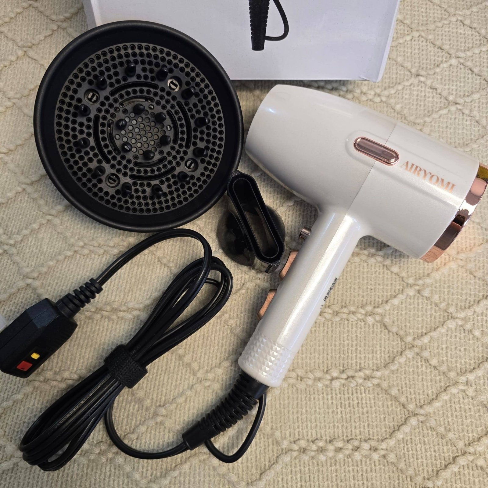 Hair Dryer with Diffuser and Concentrator Nozzle